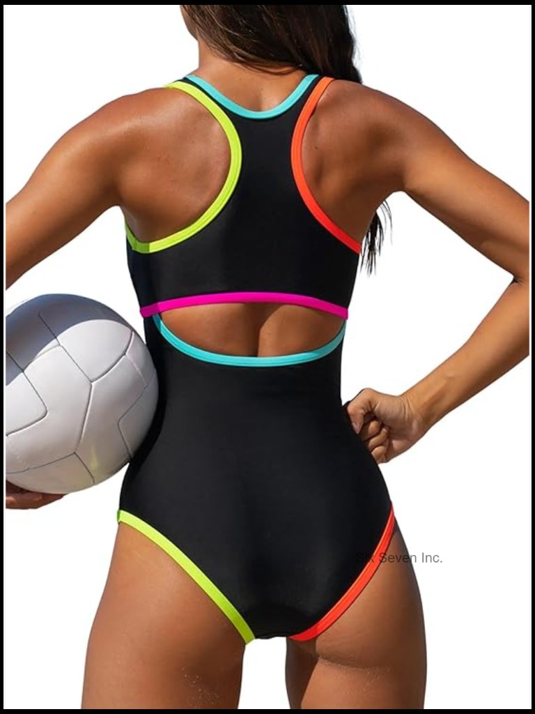Sexy Cut Out One Piece Swimsuit With Tummy Control